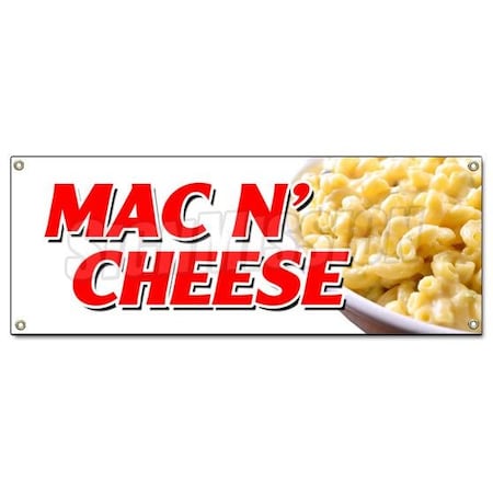 MAC N CHEESE BANNER SIGN Macaroni And Cheese Baked Hot Creamy American